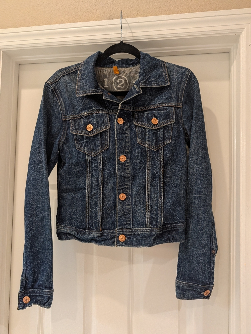 Earnest Sewn Dark Wash Denim Jacket Size Small